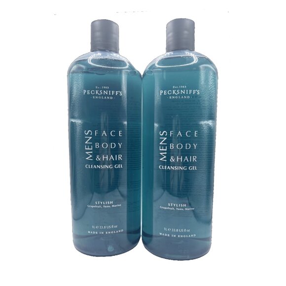 NEW 2x Pecksniffs Face Body & Hair Cleansing Gel, Grapefruit, Yuzu, Marine
